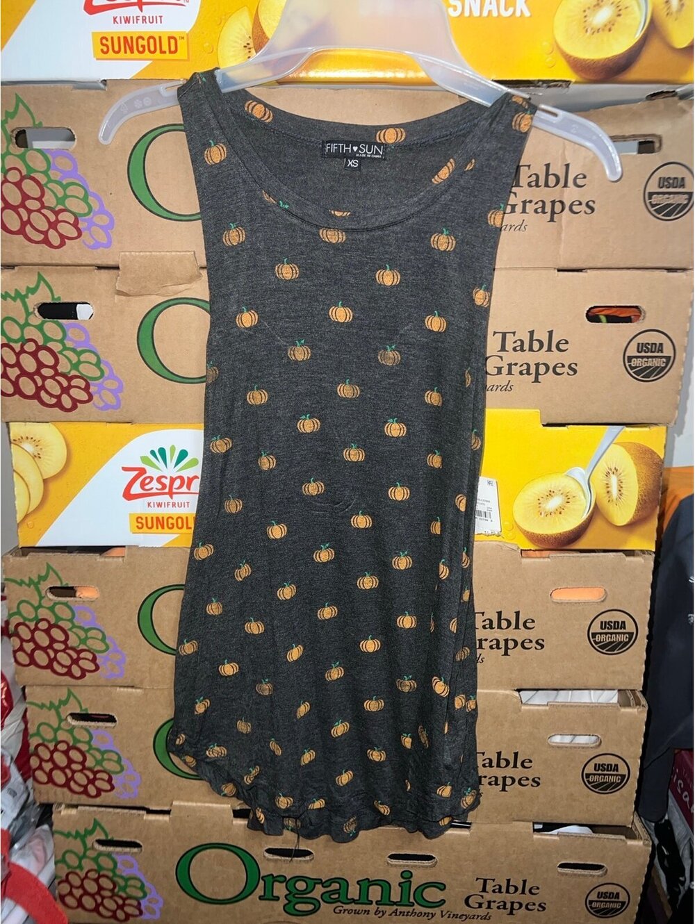 WOMENS pumpkin tank top size XS